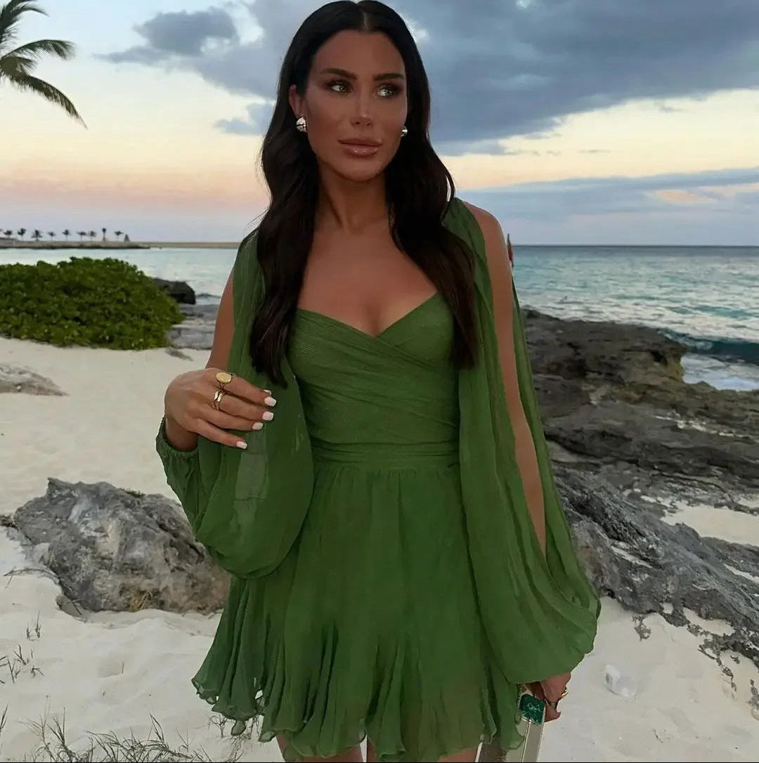 Holly Lantern Sleeve Dress