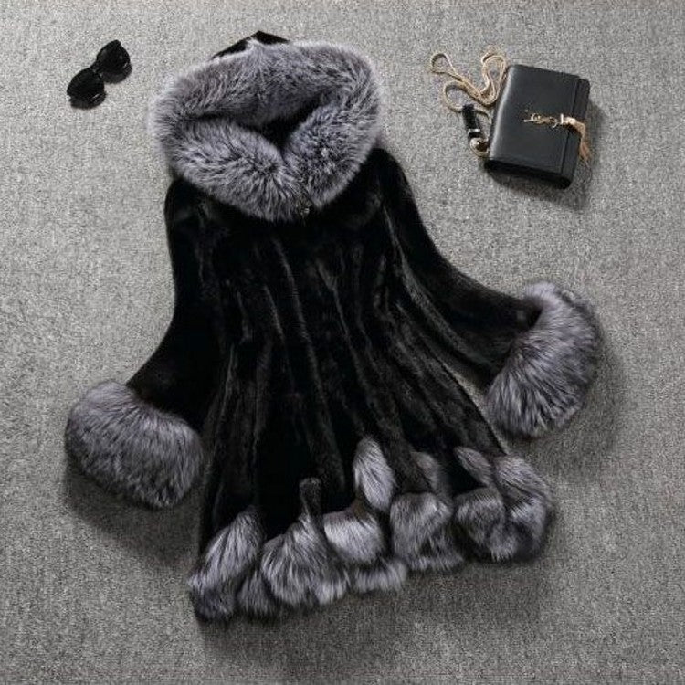 Faux Mink Fur Coat