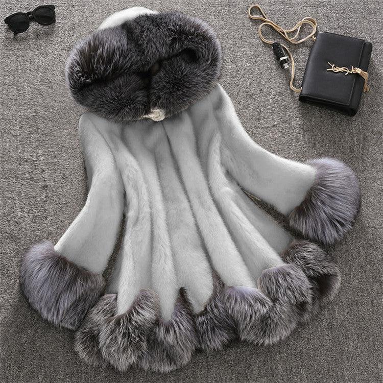 Faux Mink Fur Coat