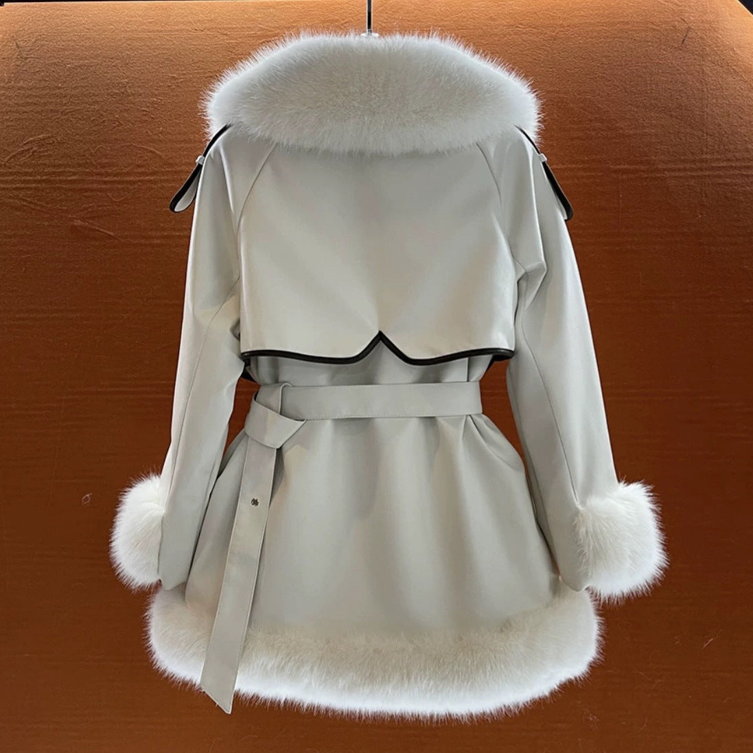 Elegant Fur Collar Coat