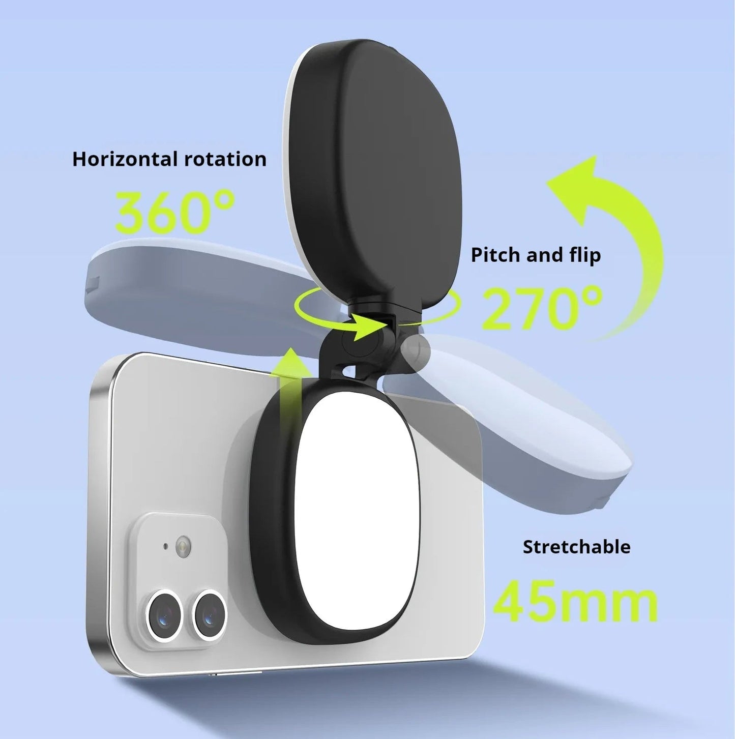 The Glam Cam Selfie Light With Mirror