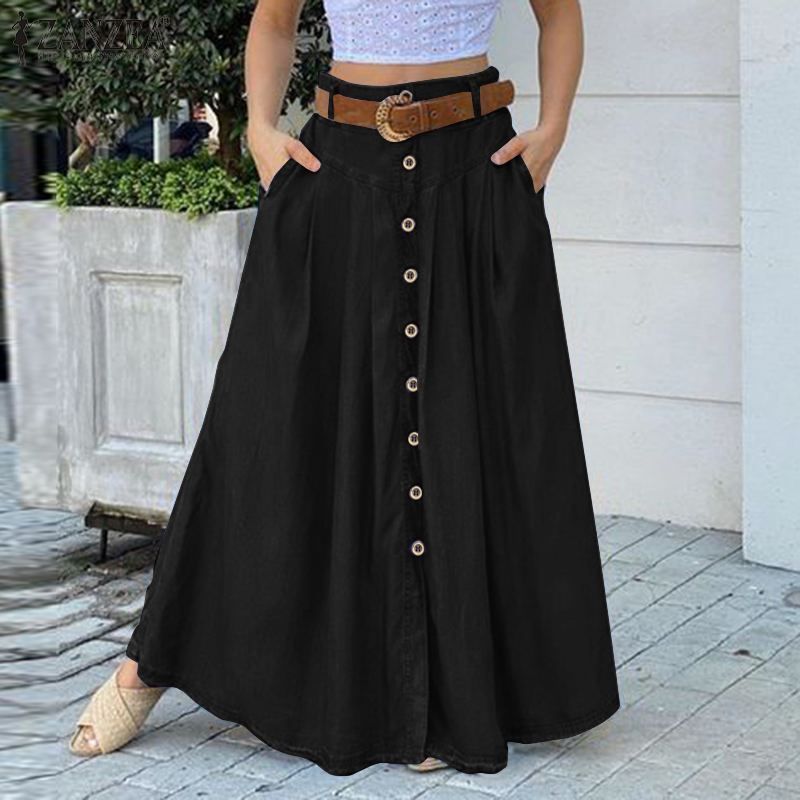 Victoria Skirt -High Waist Solid Long