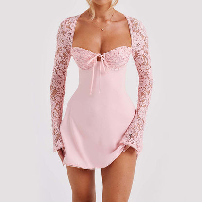 Tiffany Corset Backless Lace Up Short Dresses