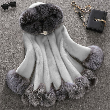 Faux Mink Fur Coat