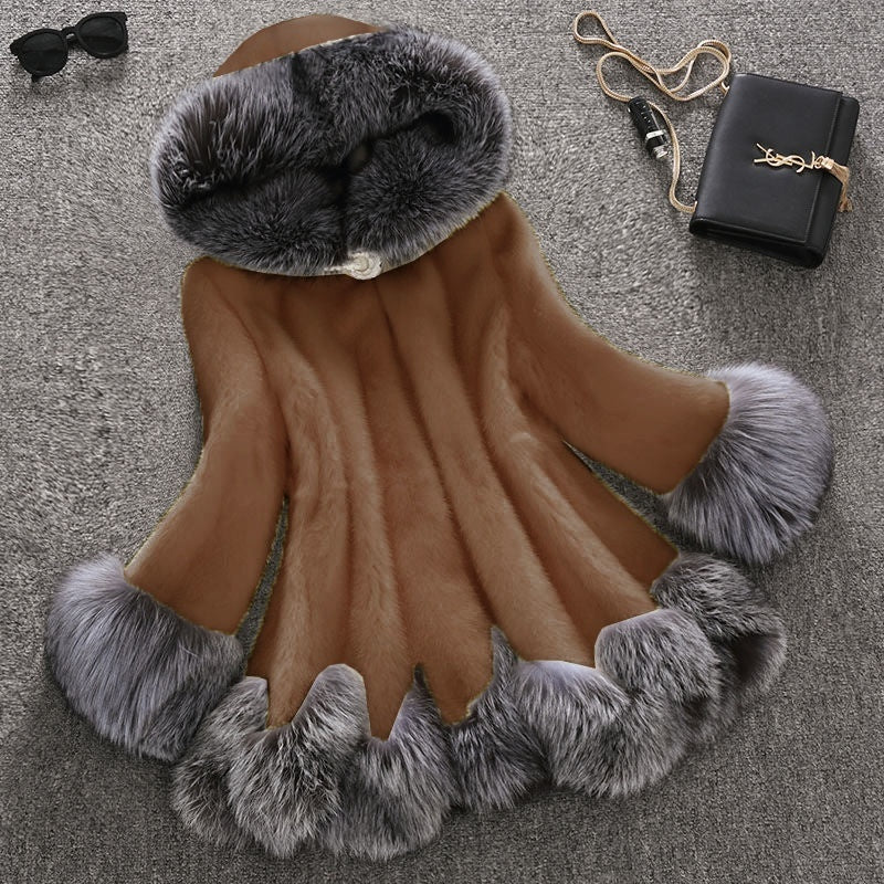 Faux Mink Fur Coat