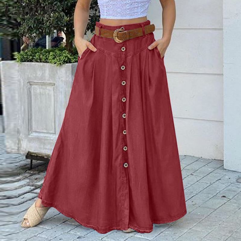 Victoria Skirt -High Waist Solid Long